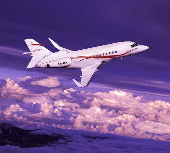 charter flight Falcon 2000 EX